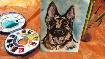 dog painting