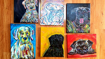 dog painting